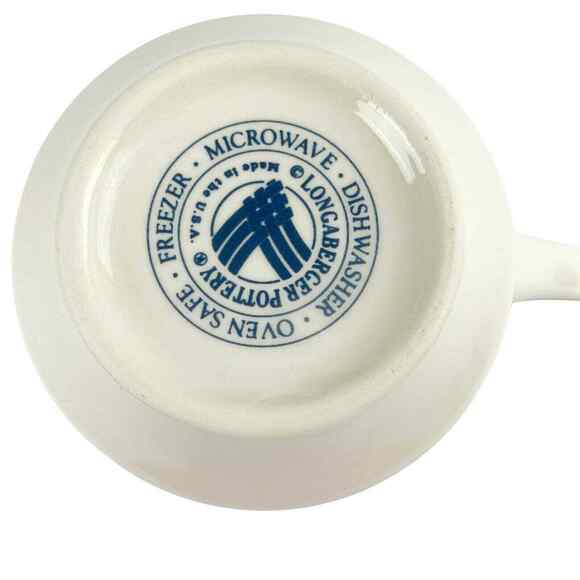 Longaberger Set of 2 Mugs Woven Traditions Heritage Blue USA Replacement - Picture 7 of 9